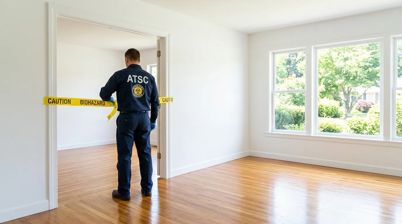 Certified biohazard cleanup crew performing Decomposition Cleanup in Syracuse